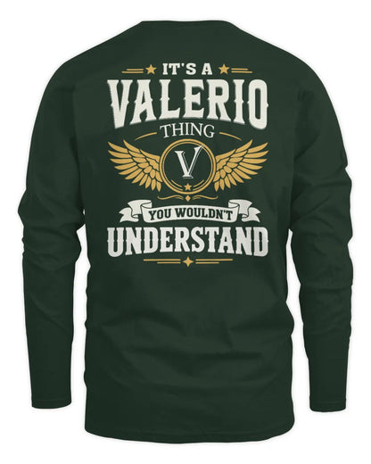 VALERIO KT06-M008 It’s a [NAME] Thing – You Wouldn’t Understand | Personalized Vintage T-Shirt - Men's Long Sleeved T-Shirt - Forest Green