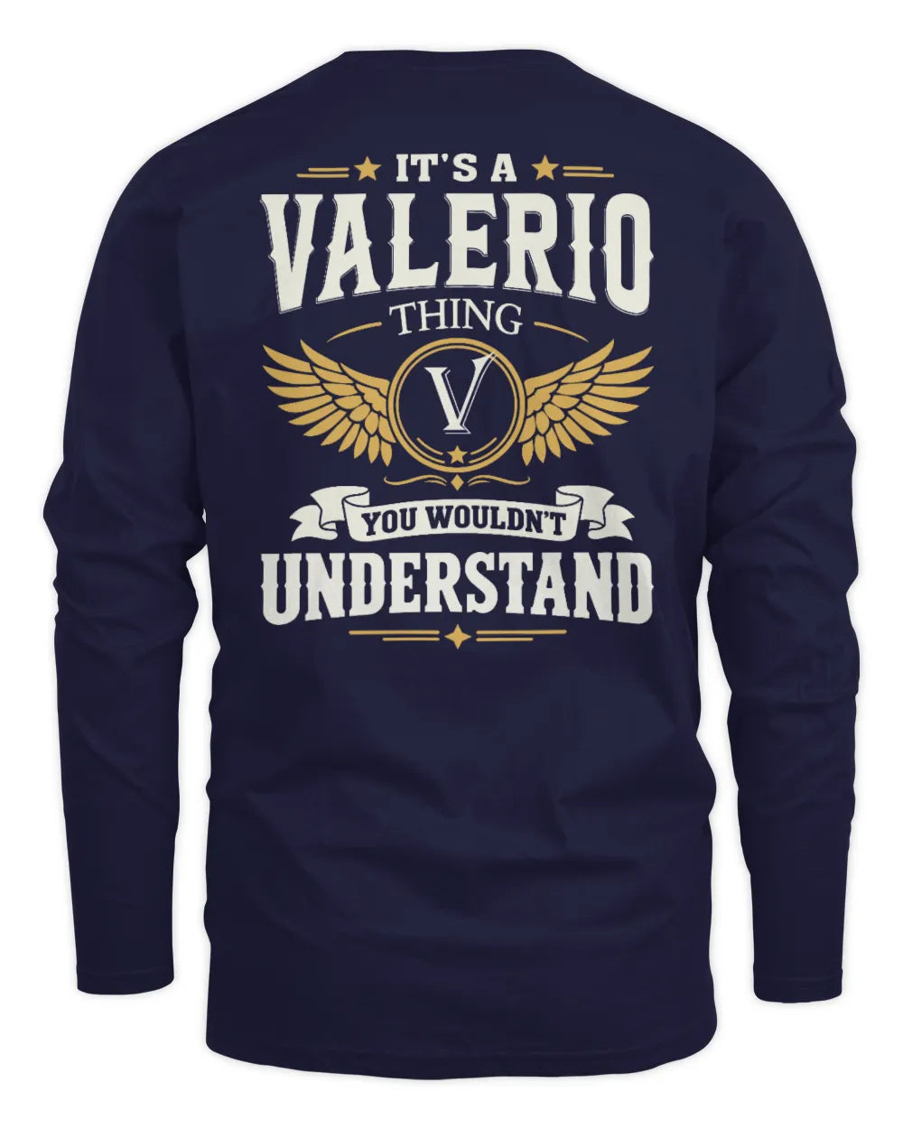 VALERIO KT06-M008 It’s a [NAME] Thing – You Wouldn’t Understand | Personalized Vintage T-Shirt - Men's Long Sleeved T-Shirt - Navy
