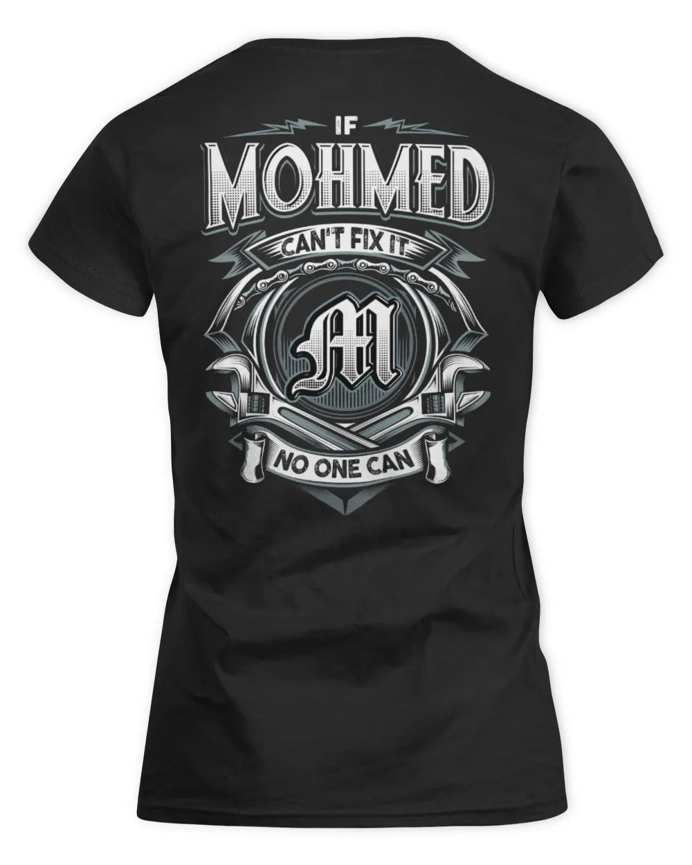 MOHMED AP81-K4-626 - Personalized Ahmed Quote Apparel “If Ahmed Can't Fix It, No One Can” - Women's Standard T-Shirt - Black