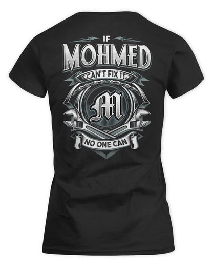 MOHMED AP81-K4-626 - Personalized Ahmed Quote Apparel “If Ahmed Can't Fix It, No One Can” - Women's Standard T-Shirt - Black