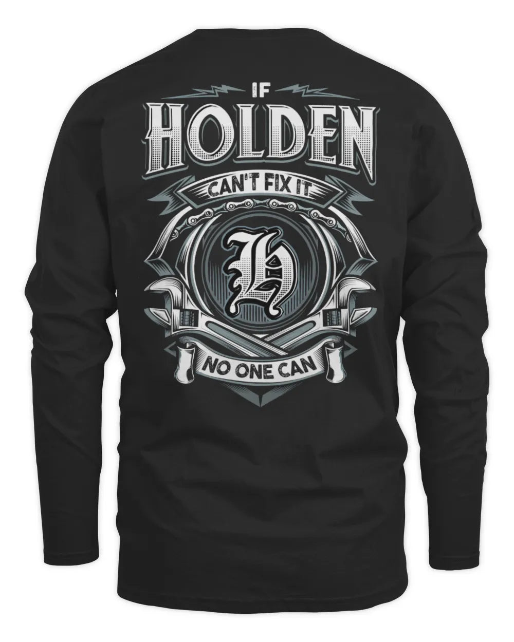 HOLDEN AP81-K4-626 - Personalized Ahmed Quote Apparel “If Ahmed Can't Fix It, No One Can” - Men's Long Sleeved T-Shirt - Black