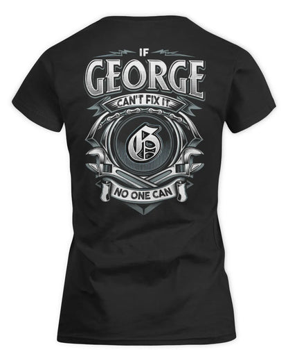 GEORGE AP81-K4-626 - Personalized Ahmed Quote Apparel “If Ahmed Can't Fix It, No One Can” - Women's Standard T-Shirt - Black