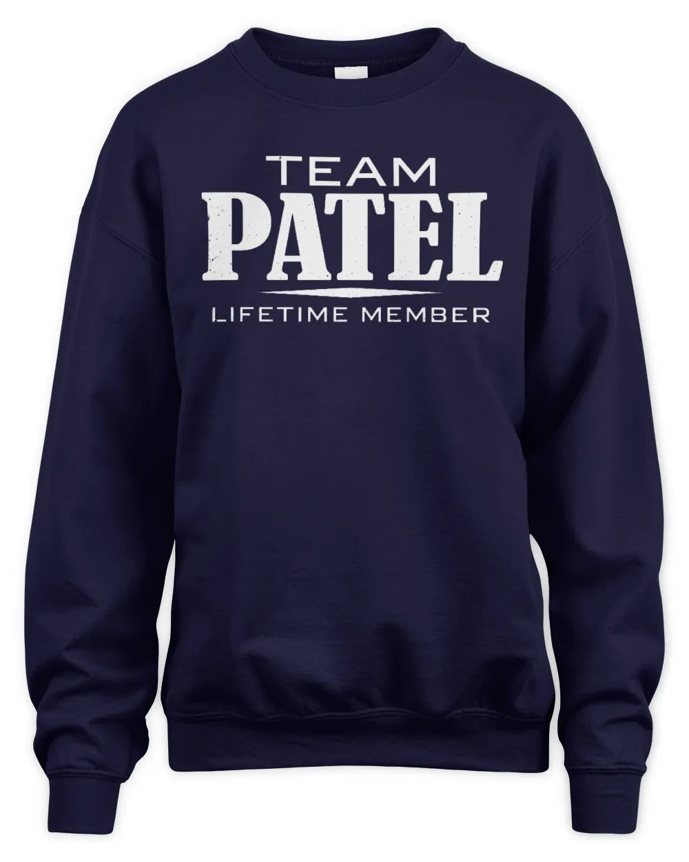 PATEL BL62-K4-128 - Personalized “Team NAME Lifetime Member” - Unisex Sweatshirt - Navy