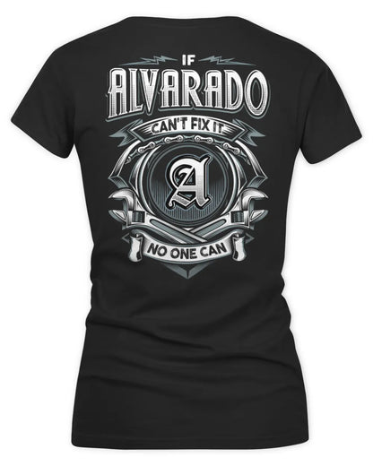 ALVARADO AP81-K4-626 - Personalized Ahmed Quote Apparel “If Ahmed Can't Fix It, No One Can” - Women's V-Neck T-Shirt - Black