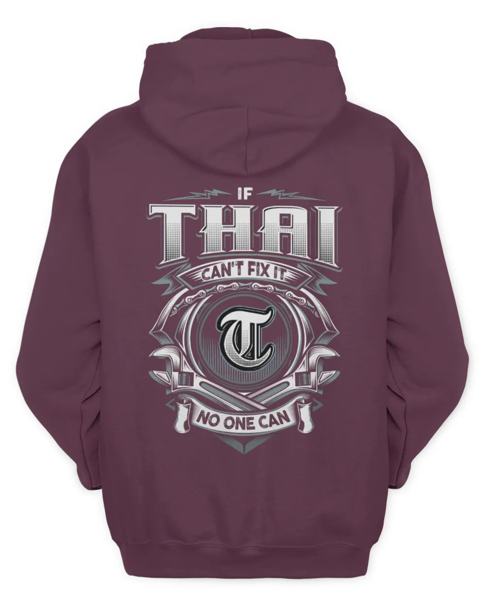 THAI AP81-K4-626 - Personalized Ahmed Quote Apparel “If Ahmed Can't Fix It, No One Can” - Unisex Hoodie - Maroon