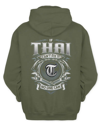 THAI AP81-K4-626 - Personalized Ahmed Quote Apparel “If Ahmed Can't Fix It, No One Can” - Unisex Hoodie - Military Green
