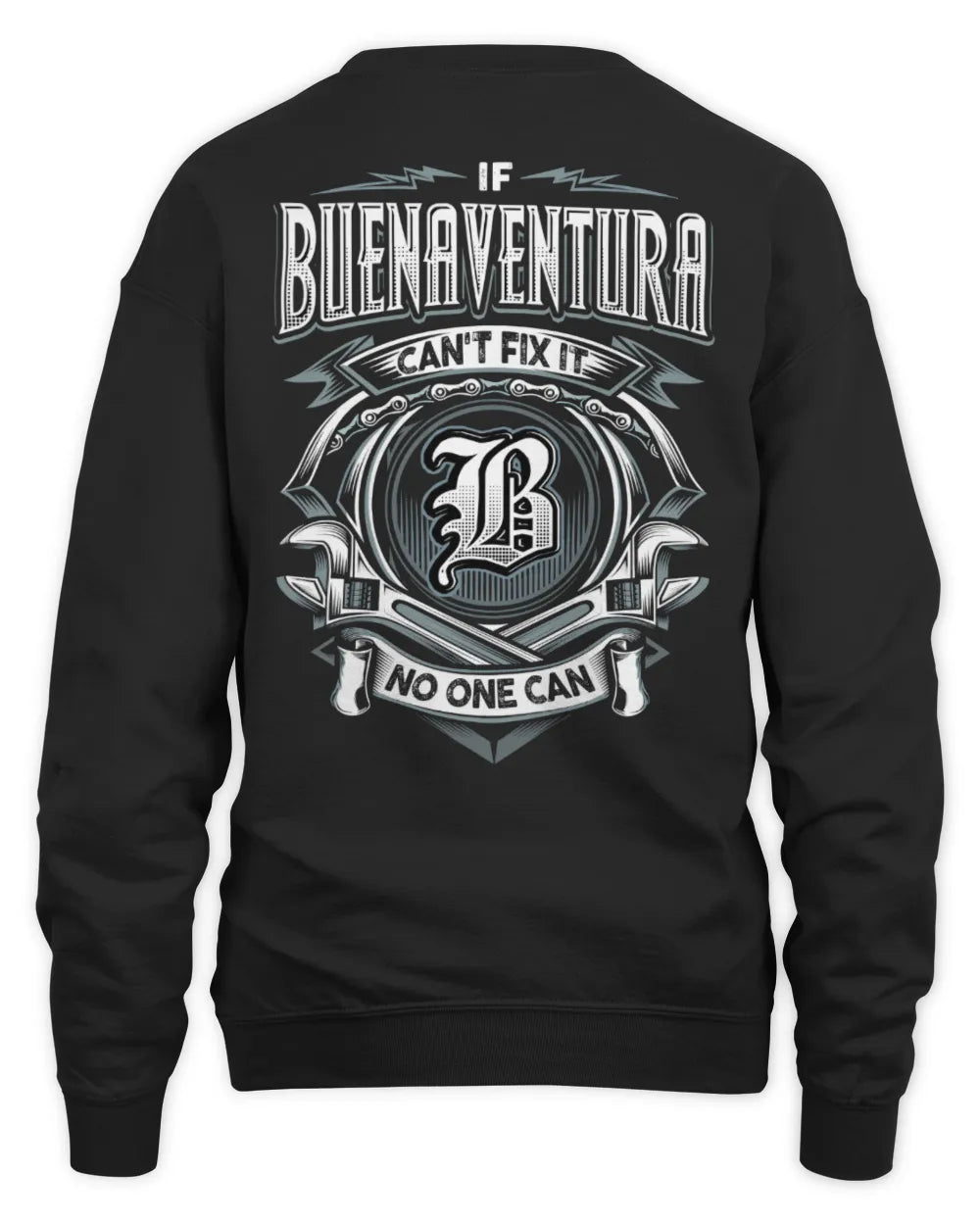 BUENAVENTURA AP81-K4-626 - Personalized Ahmed Quote Apparel “If Ahmed Can't Fix It, No One Can” - Unisex Sweatshirt - Black