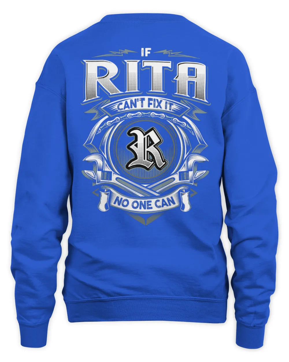 RITA AP81-K4-626 - Personalized Ahmed Quote Apparel “If Ahmed Can't Fix It, No One Can” - Unisex Sweatshirt - Royal