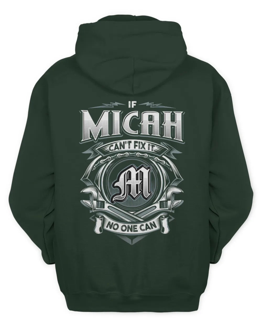 MICAH AP81-K4-626 - Personalized Ahmed Quote Apparel “If Ahmed Can't Fix It, No One Can” - Unisex Hoodie - Forest Green