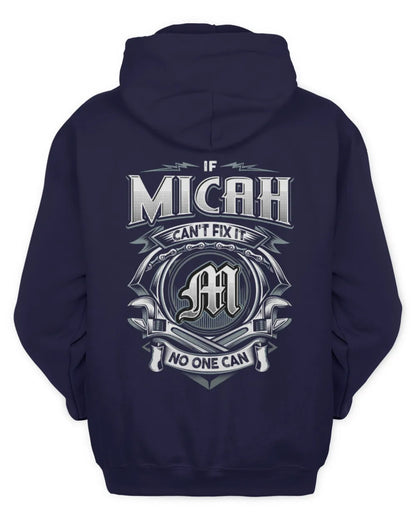MICAH AP81-K4-626 - Personalized Ahmed Quote Apparel “If Ahmed Can't Fix It, No One Can” - Unisex Hoodie - Navy