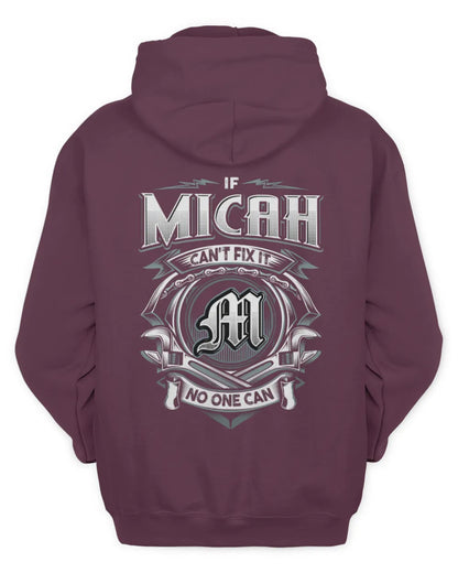 MICAH AP81-K4-626 - Personalized Ahmed Quote Apparel “If Ahmed Can't Fix It, No One Can” - Unisex Hoodie - Maroon