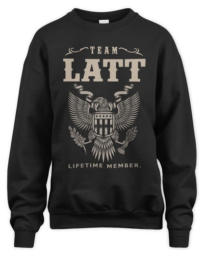 LATT TP06-K82 – Personalized Classic Style Apparel “Team NAME Lifetime Member” - Unisex Sweatshirt - Black