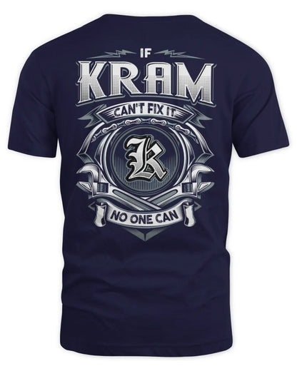 KRAM AP81-K4-626 - Personalized Ahmed Quote Apparel “If Ahmed Can't Fix It, No One Can” - Unisex Standard T-Shirt - Navy