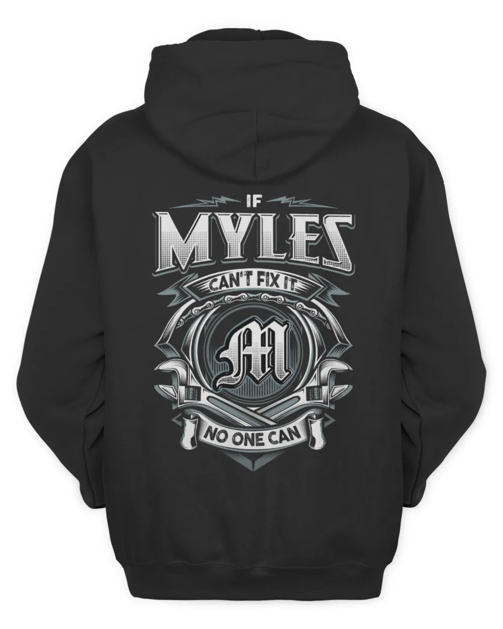 MYLES AP81-K4-626 - Personalized Ahmed Quote Apparel “If Ahmed Can't Fix It, No One Can” - Unisex Hoodie - Black