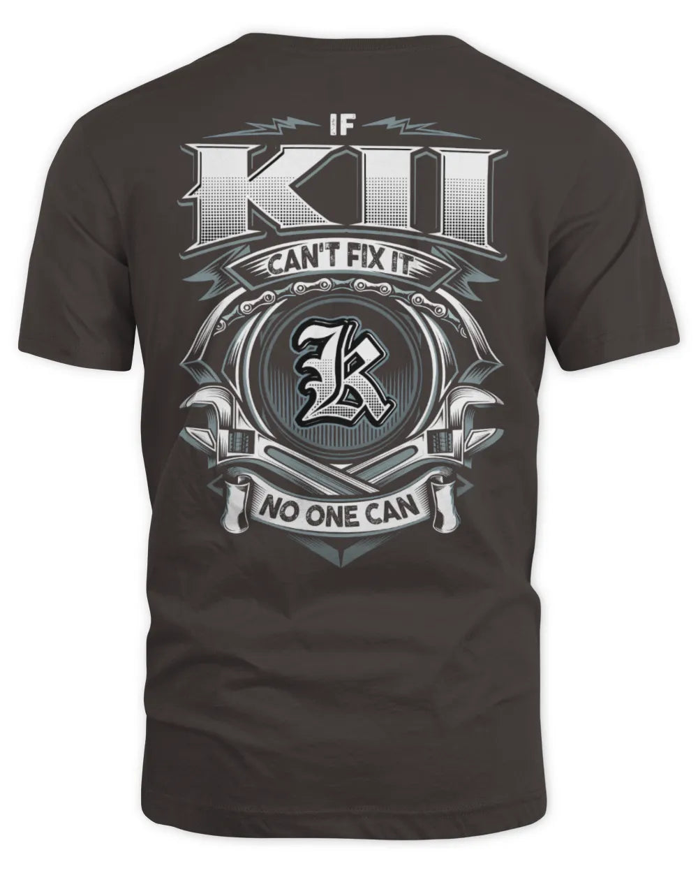KII AP81-K4-626 - Personalized Ahmed Quote Apparel “If Ahmed Can't Fix It, No One Can” - Unisex Standard T-Shirt - Dark Chocolate