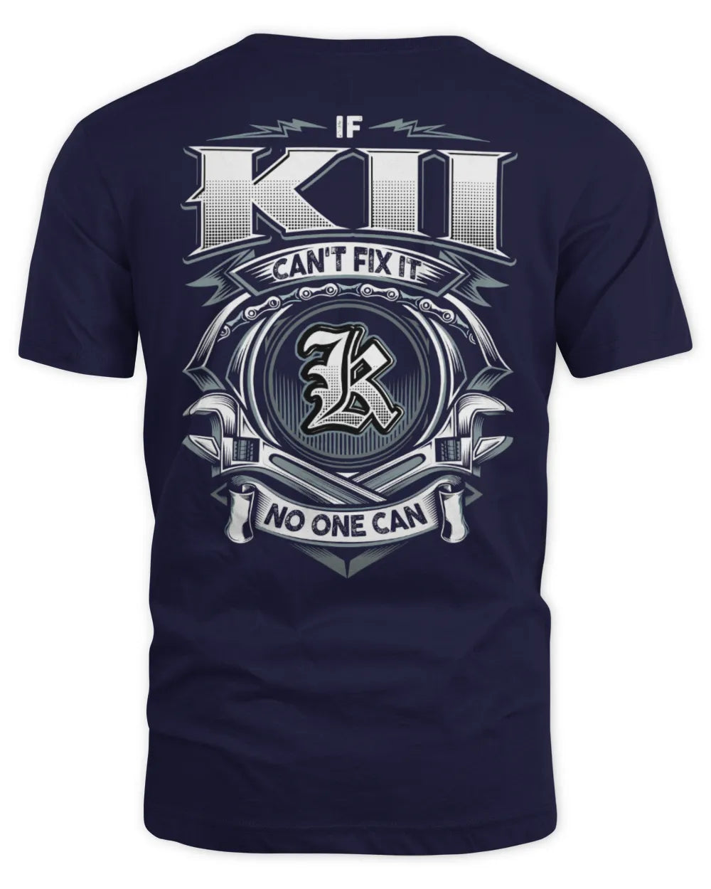 KII AP81-K4-626 - Personalized Ahmed Quote Apparel “If Ahmed Can't Fix It, No One Can” - Unisex Standard T-Shirt - Navy