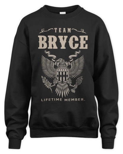 BRYCE TP06-K82 – Personalized Classic Style Apparel “Team NAME Lifetime Member” - Unisex Sweatshirt - Black