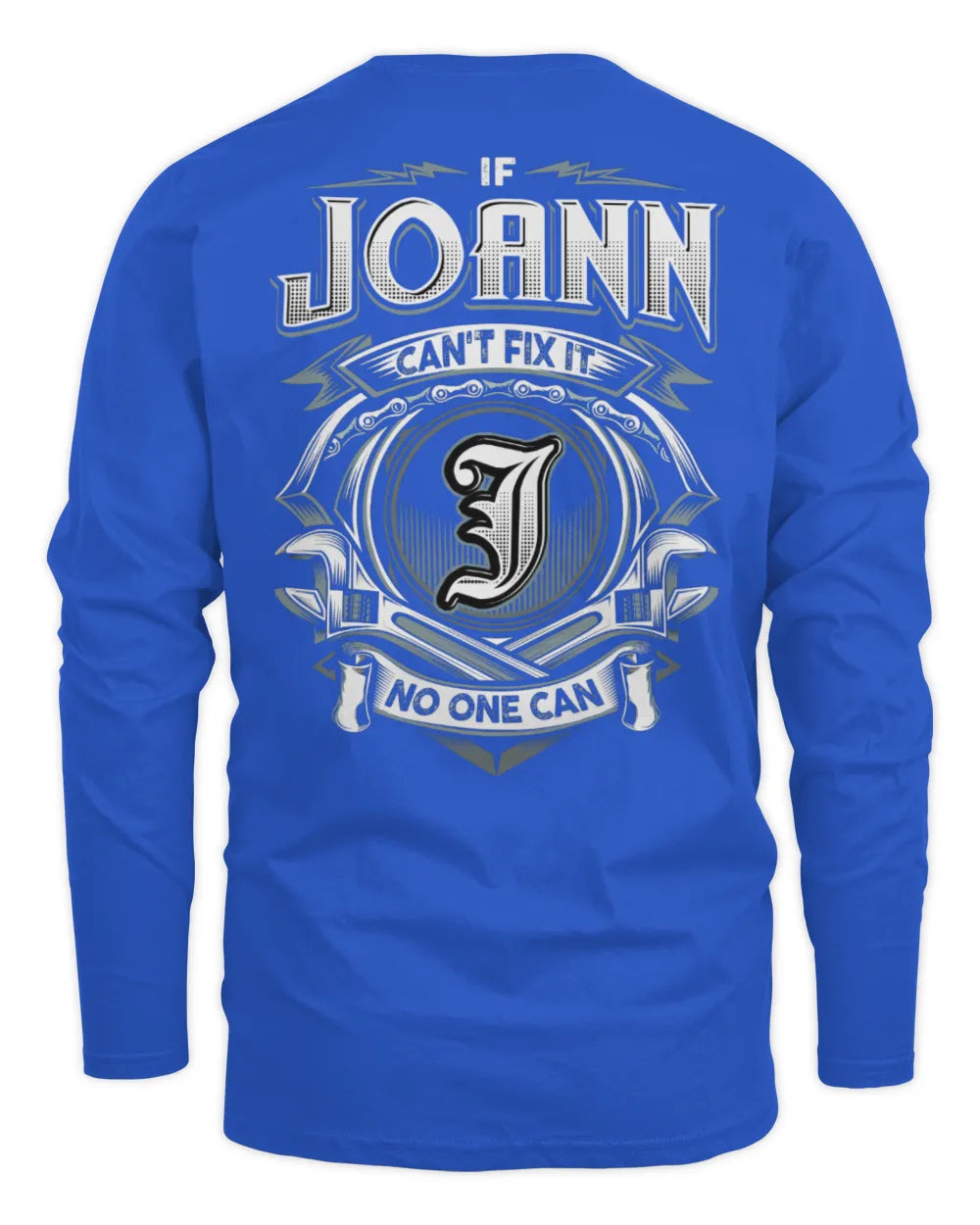 JOANN AP81-K4-626 - Personalized Ahmed Quote Apparel “If Ahmed Can't Fix It, No One Can” - Men's Long Sleeved T-Shirt - Royal