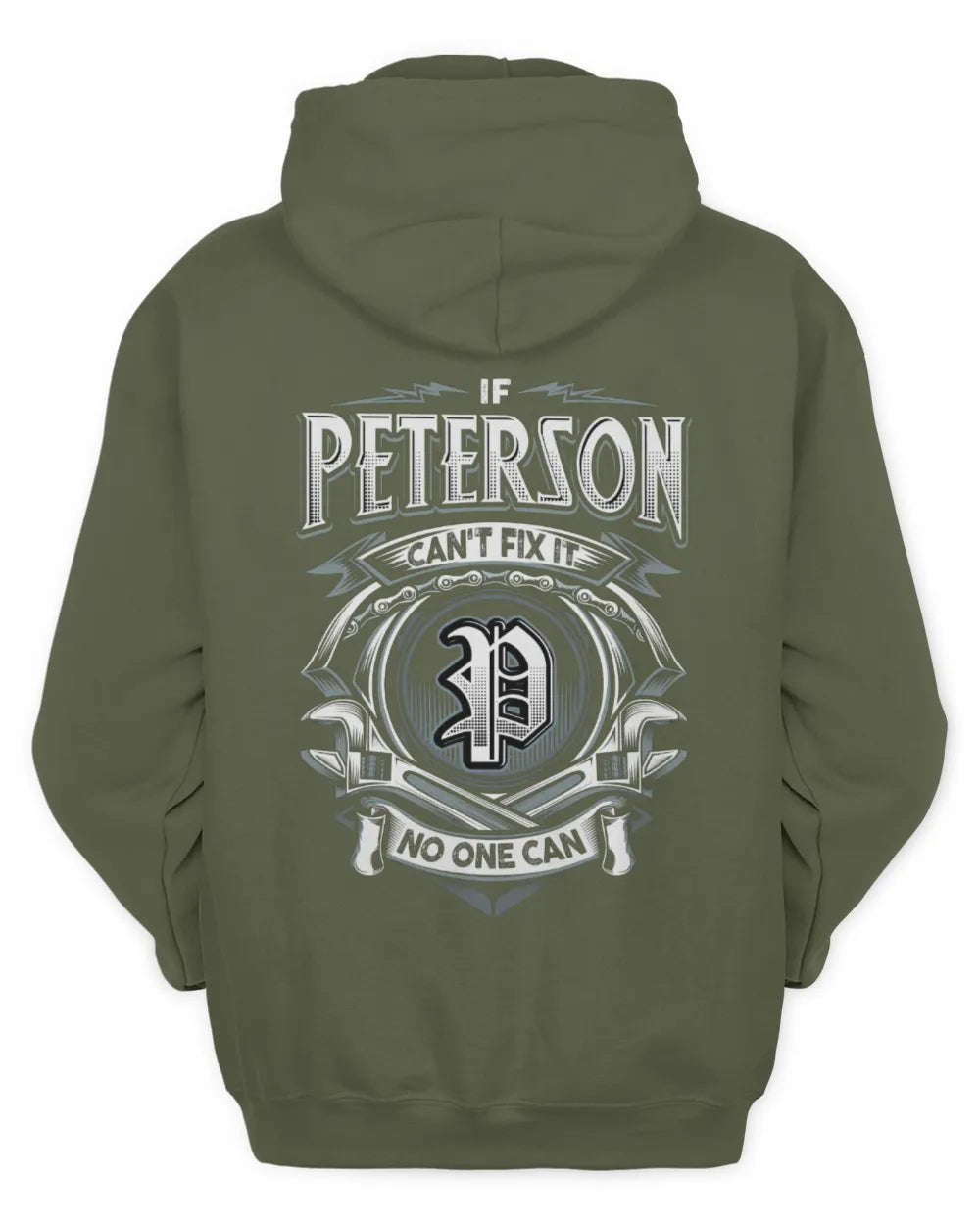 PETERSON AP81-K4-626 - Personalized Ahmed Quote Apparel “If Ahmed Can't Fix It, No One Can” - Unisex Hoodie - Military Green