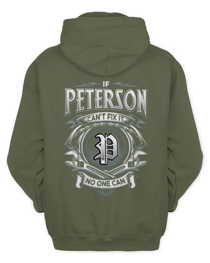 PETERSON AP81-K4-626 - Personalized Ahmed Quote Apparel “If Ahmed Can't Fix It, No One Can” - Unisex Hoodie - Military Green