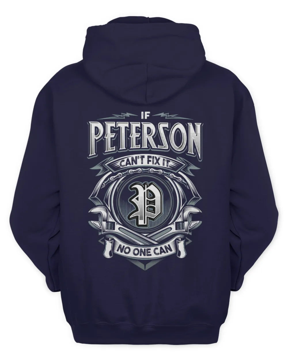 PETERSON AP81-K4-626 - Personalized Ahmed Quote Apparel “If Ahmed Can't Fix It, No One Can” - Unisex Hoodie - Navy