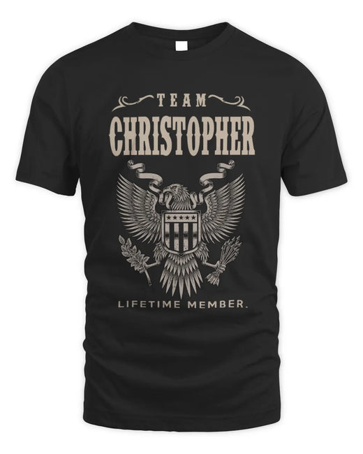 CHRISTOPHER TP06-K82 – Personalized Classic Style Apparel “Team NAME Lifetime Member”