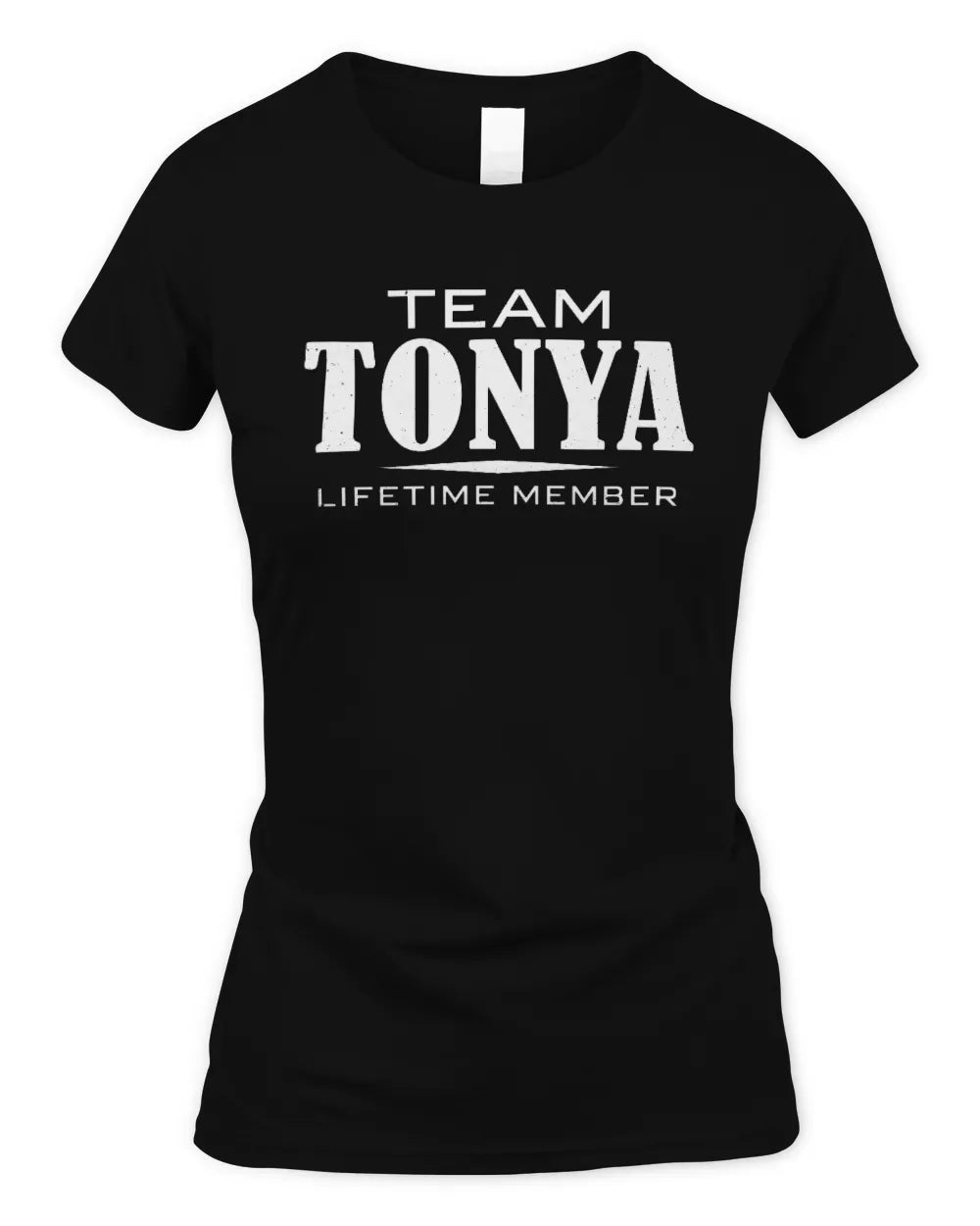 TONYA BL62-K4-128 - Personalized “Team NAME Lifetime Member” - Women's Standard T-Shirt - Black