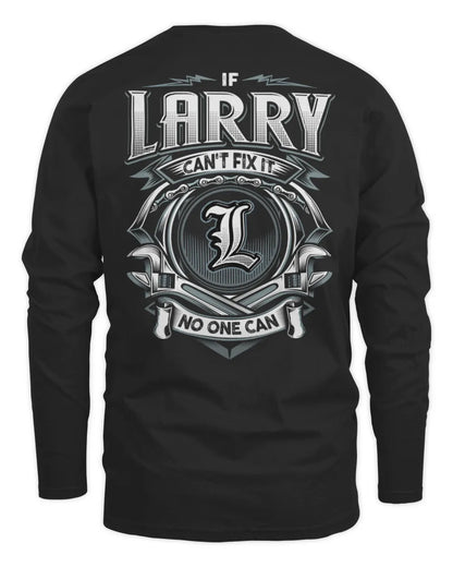 LARRY AP81-K4-626 - Personalized Ahmed Quote Apparel “If Ahmed Can't Fix It, No One Can” - Men's Long Sleeved T-Shirt - Black