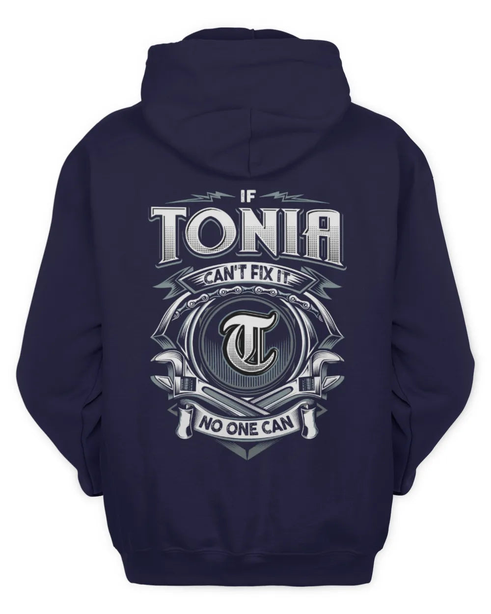 TONIA AP81-K4-626 - Personalized Ahmed Quote Apparel “If Ahmed Can't Fix It, No One Can” - Unisex Hoodie - Navy
