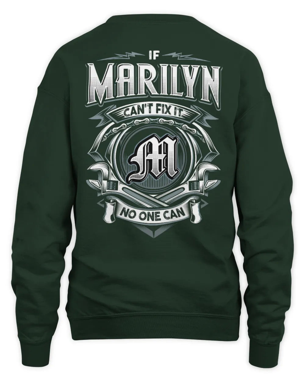 MARILYN AP81-K4-626 - Personalized Ahmed Quote Apparel “If Ahmed Can't Fix It, No One Can” - Unisex Sweatshirt - Forest Green