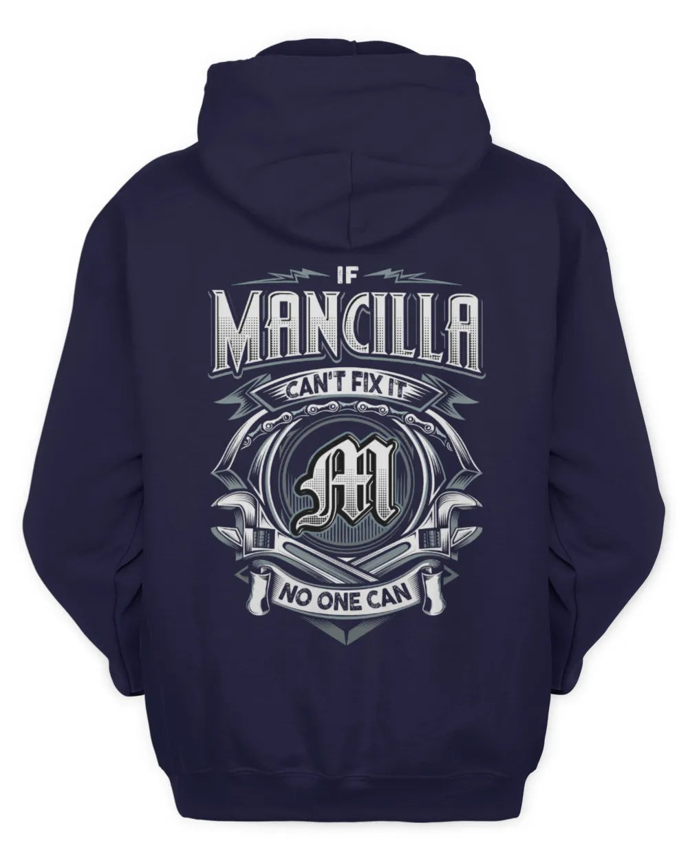 MANCILLA AP81-K4-626 - Personalized Ahmed Quote Apparel “If Ahmed Can't Fix It, No One Can” - Unisex Hoodie - Navy