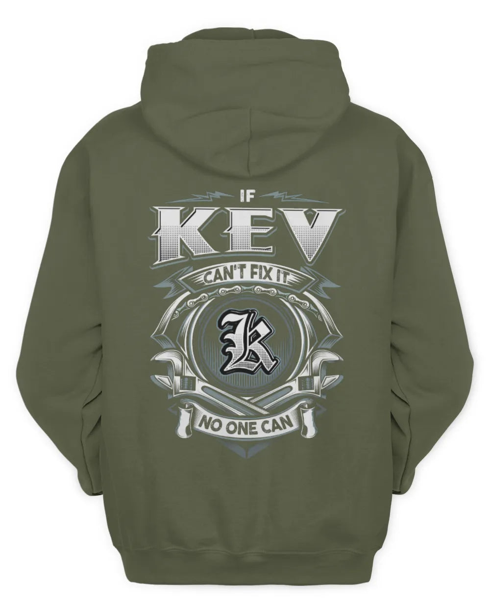KEV AP81-K4-626 - Personalized Ahmed Quote Apparel “If Ahmed Can't Fix It, No One Can” - Unisex Hoodie - Military Green
