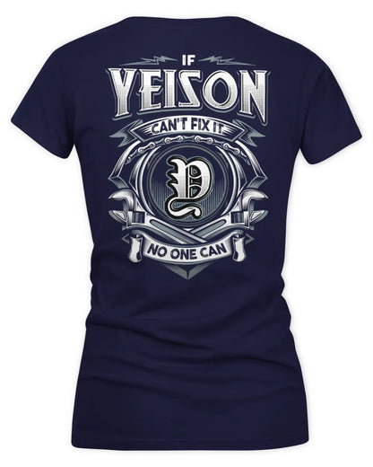 YEISON AP81-K4-626 - Personalized Ahmed Quote Apparel “If Ahmed Can't Fix It, No One Can” - Women's V-Neck T-Shirt - Navy