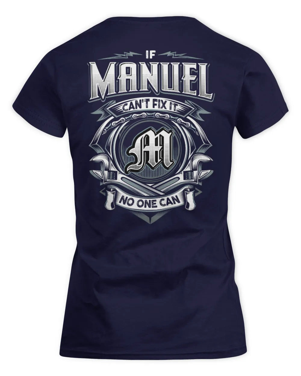 MANUEL AP81-K4-626 - Personalized Ahmed Quote Apparel “If Ahmed Can't Fix It, No One Can” - Women's Standard T-Shirt - Navy