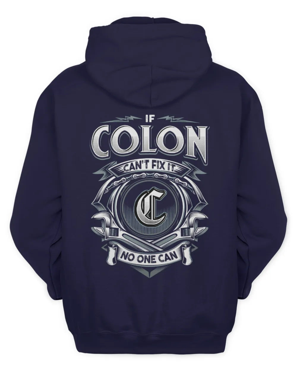 COLON AP81-K4-626 - Personalized Ahmed Quote Apparel “If Ahmed Can't Fix It, No One Can” - Unisex Hoodie - Navy
