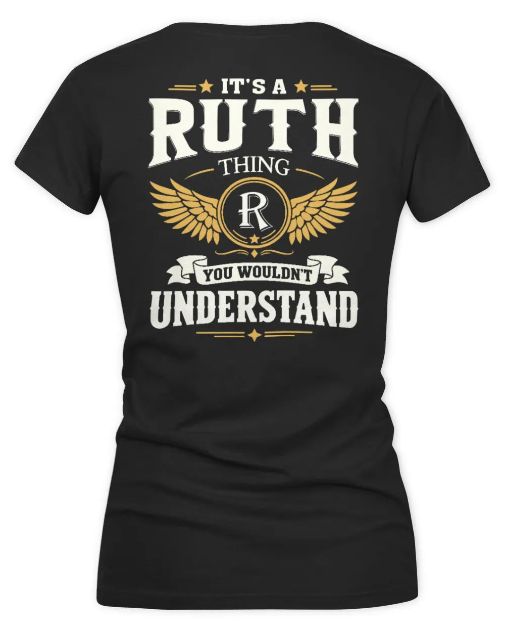 RUTH KT06-M008 It’s a [NAME] Thing – You Wouldn’t Understand | Personalized Vintage T-Shirt - Women's V-Neck T-Shirt - Black