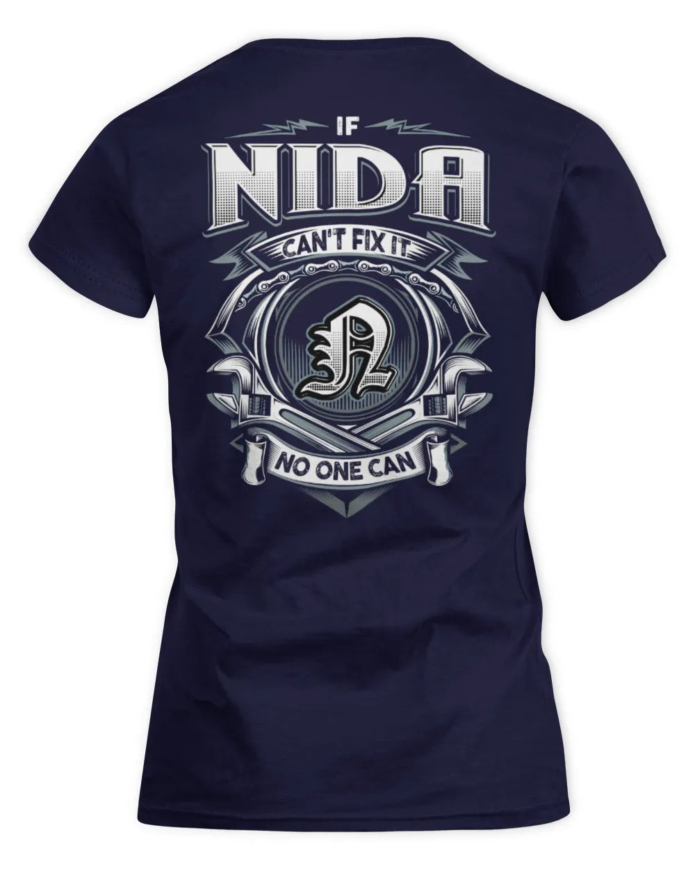 NIDA AP81-K4-626 - Personalized Ahmed Quote Apparel “If Ahmed Can't Fix It, No One Can” - Women's Standard T-Shirt - Navy