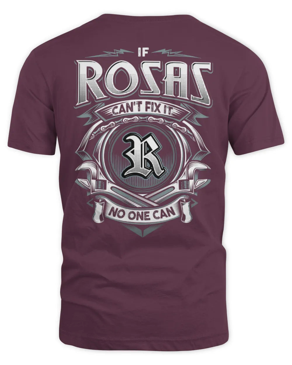ROSAS AP81-K4-626 - Personalized Ahmed Quote Apparel “If Ahmed Can't Fix It, No One Can” - Unisex Standard T-Shirt - Maroon