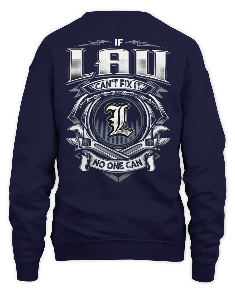 LAU AP81-K4-626 - Personalized Ahmed Quote Apparel “If Ahmed Can't Fix It, No One Can” - Unisex Sweatshirt - Navy
