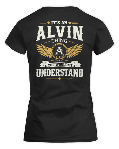 ALVIN KT06-M008 It’s a [NAME] Thing – You Wouldn’t Understand | Personalized Vintage T-Shirt - Women's Standard T-Shirt - Black