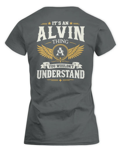 ALVIN KT06-M008 It’s a [NAME] Thing – You Wouldn’t Understand | Personalized Vintage T-Shirt - Women's Standard T-Shirt - Charcoal
