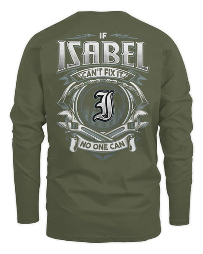 ISABEL AP81-K4-626 - Personalized Ahmed Quote Apparel “If Ahmed Can't Fix It, No One Can” - Men's Long Sleeved T-Shirt - Military Green