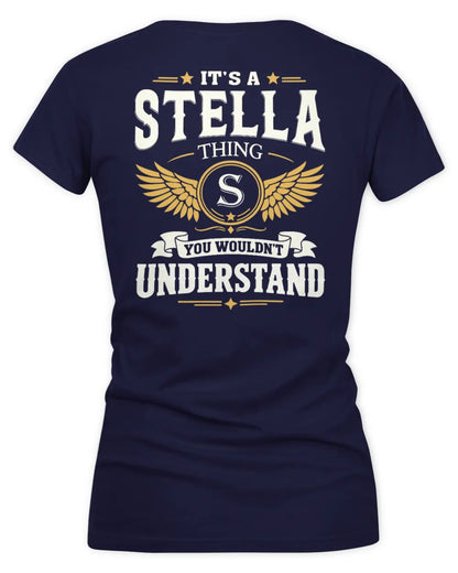 STELLA KT06-M008 It’s a [NAME] Thing – You Wouldn’t Understand | Personalized Vintage T-Shirt - Women's V-Neck T-Shirt - Navy