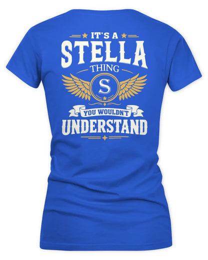 STELLA KT06-M008 It’s a [NAME] Thing – You Wouldn’t Understand | Personalized Vintage T-Shirt - Women's V-Neck T-Shirt - Royal