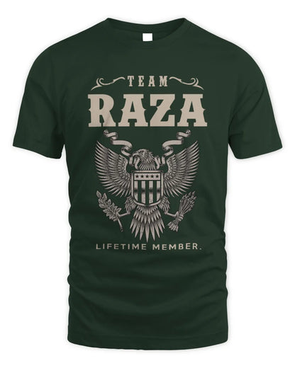 RAZA TP06-K82 – Personalized Classic Style Apparel “Team NAME Lifetime Member” - Unisex Standard T-Shirt - Forest Green