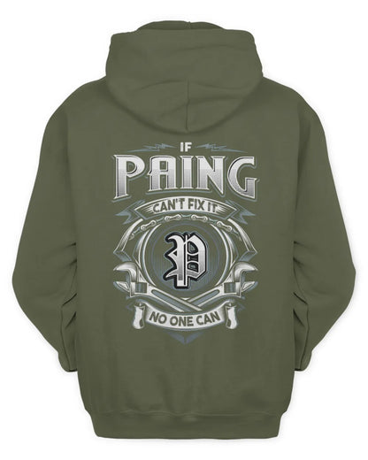 PAING AP81-K4-626 - Personalized Ahmed Quote Apparel “If Ahmed Can't Fix It, No One Can” - Unisex Hoodie - Military Green