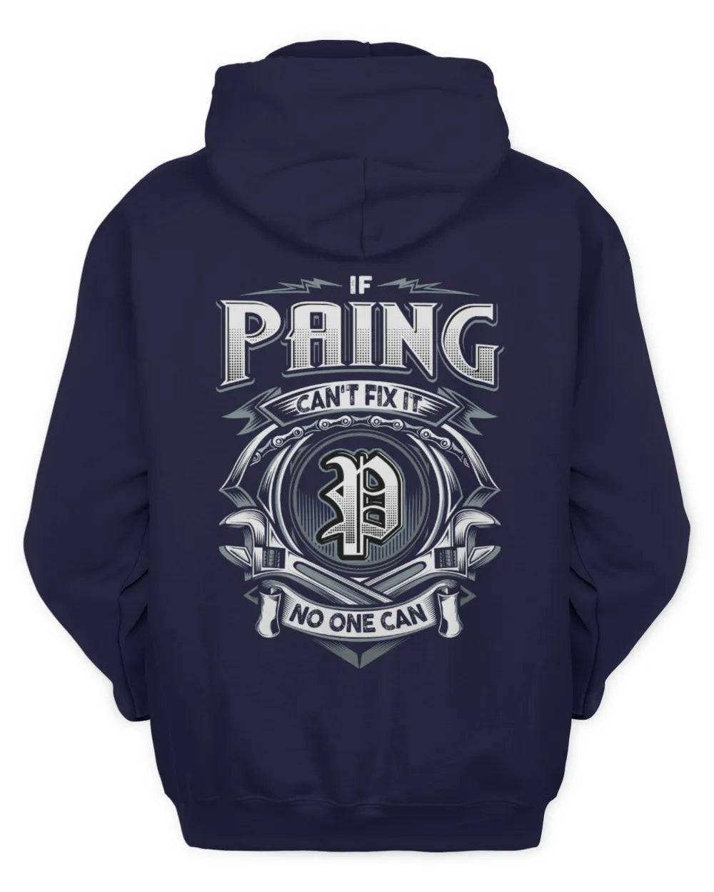 PAING AP81-K4-626 - Personalized Ahmed Quote Apparel “If Ahmed Can't Fix It, No One Can” - Unisex Hoodie - Navy