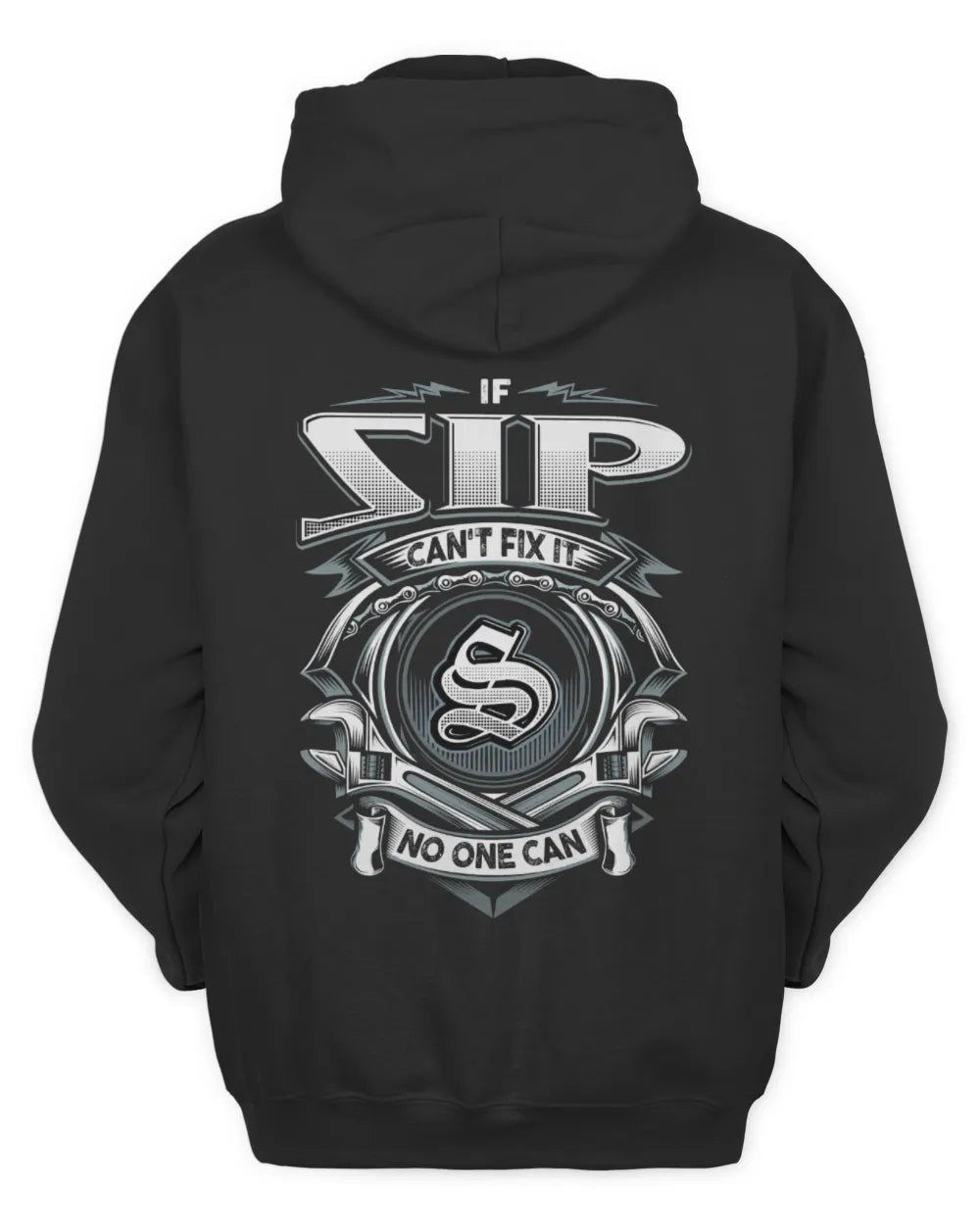 IBARRA AP81-K4-626 - Personalized Ahmed Quote Apparel “If Ahmed Can't Fix It, No One Can” - Unisex Hoodie - Black