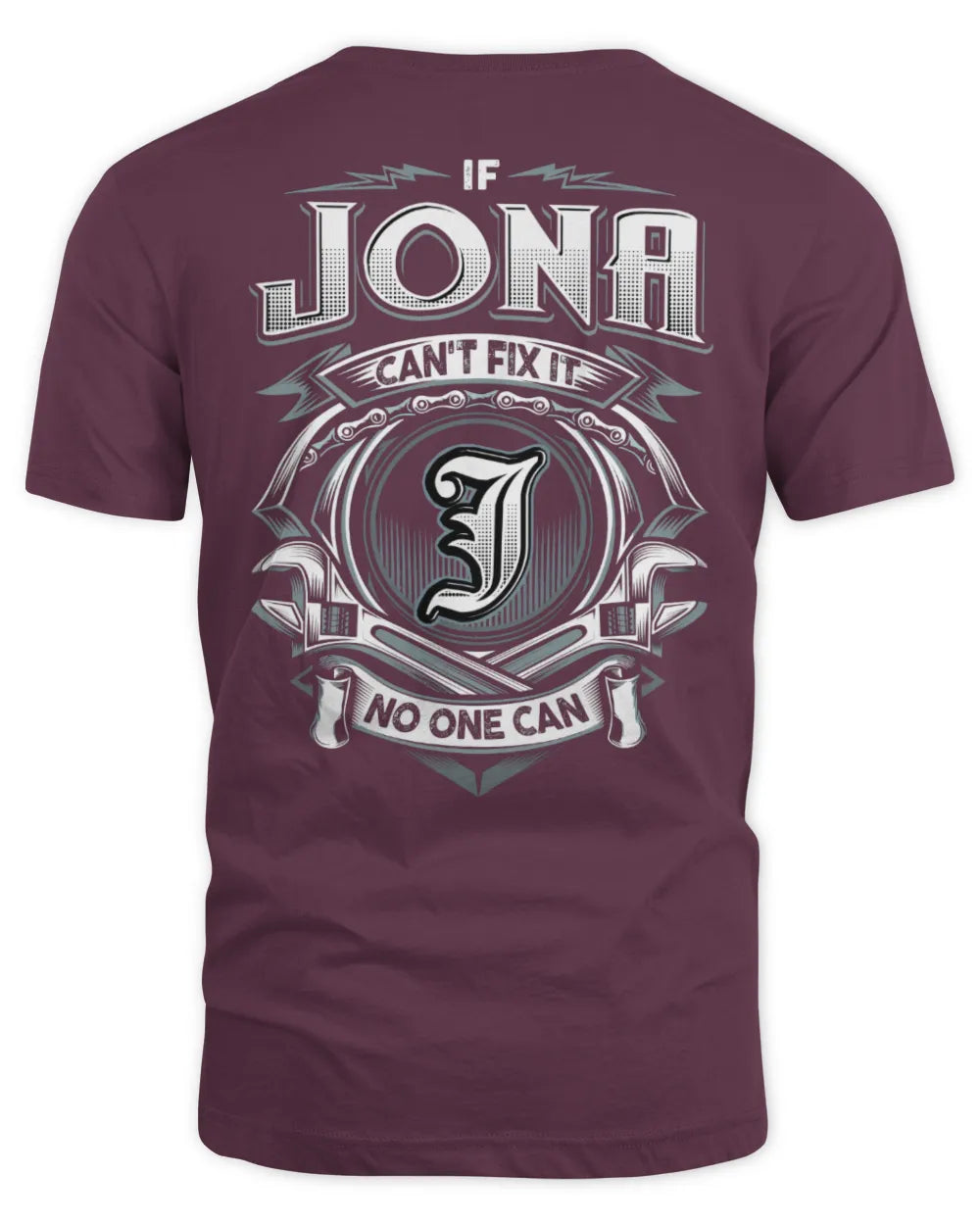 JONA AP81-K4-626 - Personalized Ahmed Quote Apparel “If Ahmed Can't Fix It, No One Can” - Unisex Standard T-Shirt - Maroon