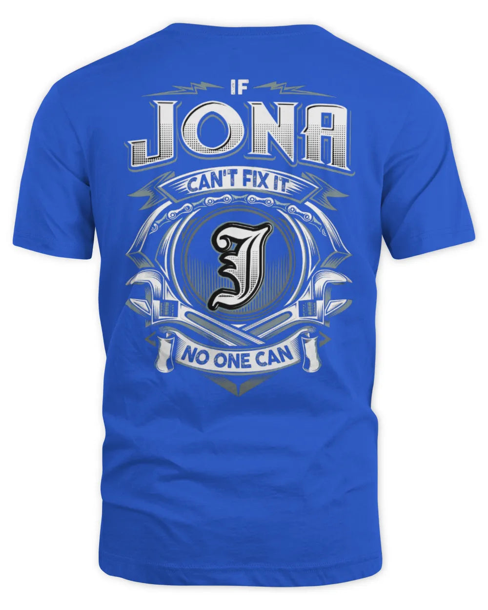 JONA AP81-K4-626 - Personalized Ahmed Quote Apparel “If Ahmed Can't Fix It, No One Can” - Unisex Standard T-Shirt - Royal